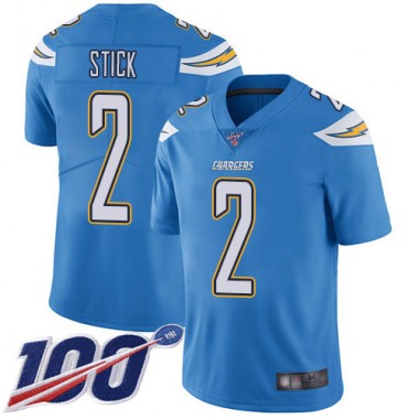 Los Angeles Chargers NFL Football Easton Stick Electric Blue Jersey Youth Limited  #2 Alternate 100th Season Vapor Untouchable->youth nfl jersey->Youth Jersey